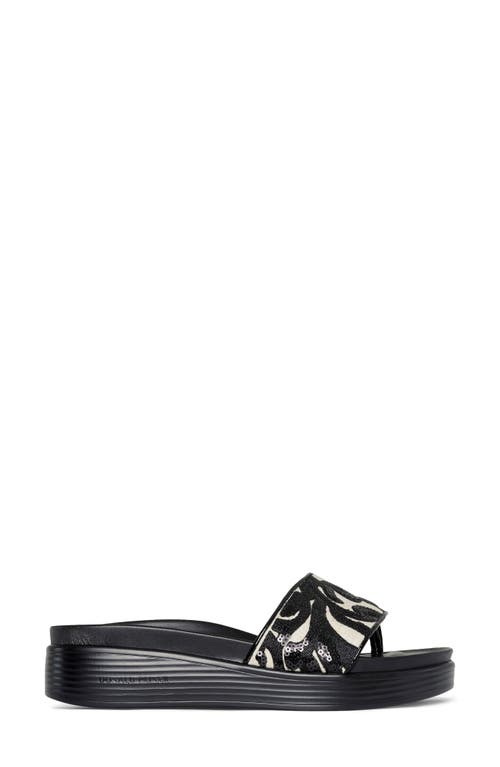 Shop Donald Pliner Wedge Sandal In Natural/black