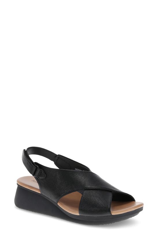 Shop Baretraps Victoria Slingback Wedge Sandal In Black