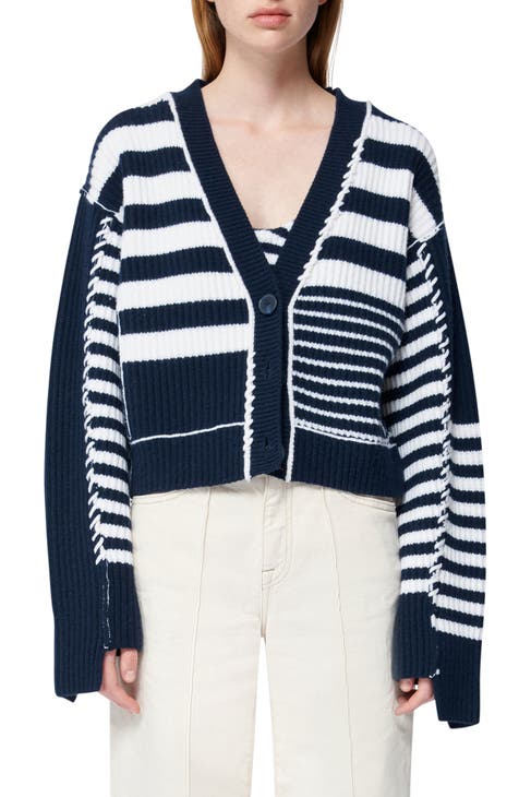 Simkhai Adara Mixed Stripe Wool & Cashmere Cardigan | Nordstrom