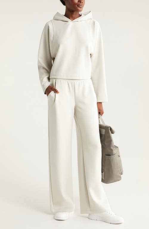 Shop Zella Luxe Wide Leg Pants In Grey Moonbeam