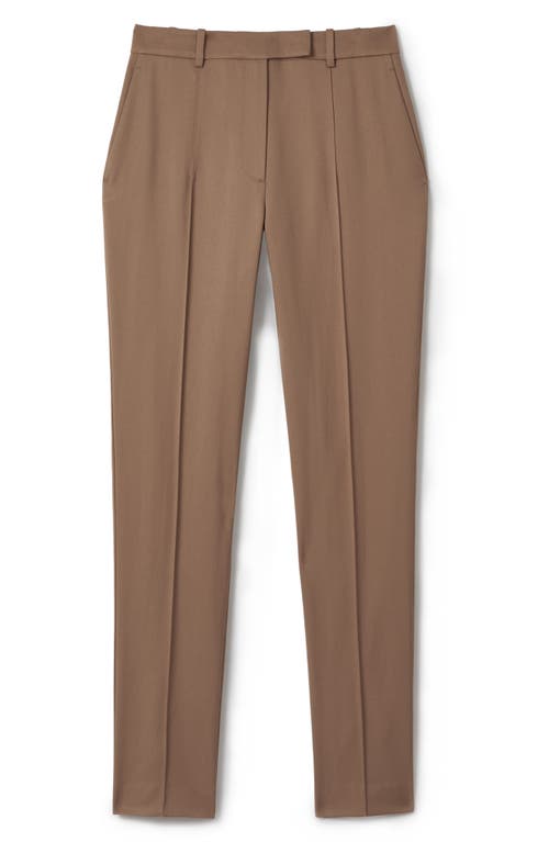 Reiss Womens Mink Neutral Wren Slim-leg Mid-rise Woven Trousers In Mink Neutral
