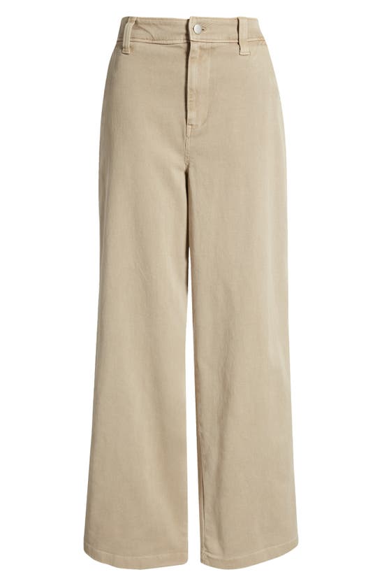 Bp. High Waist Wide Leg Twill Pants In Tan Mink