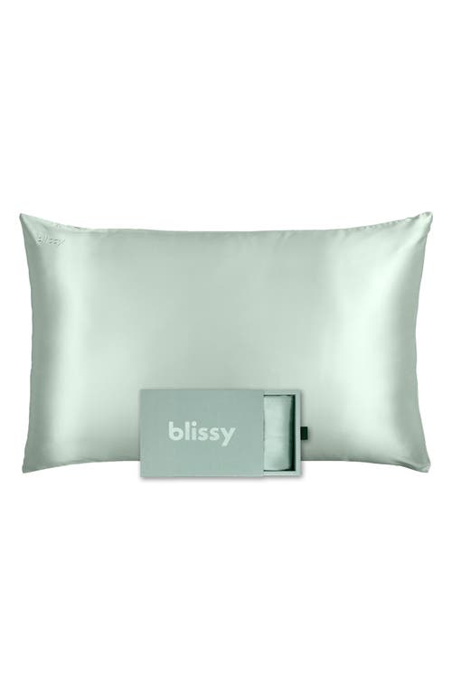 BLISSY Mulberry Silk Pillowcase in Matcha