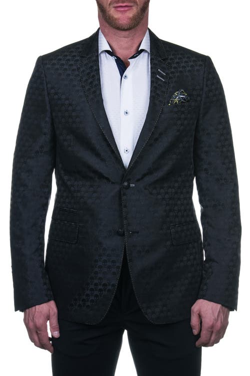 Maceoo Socrate Black Skull Print Two Button Notch Lapel Blazer at Nordstrom,