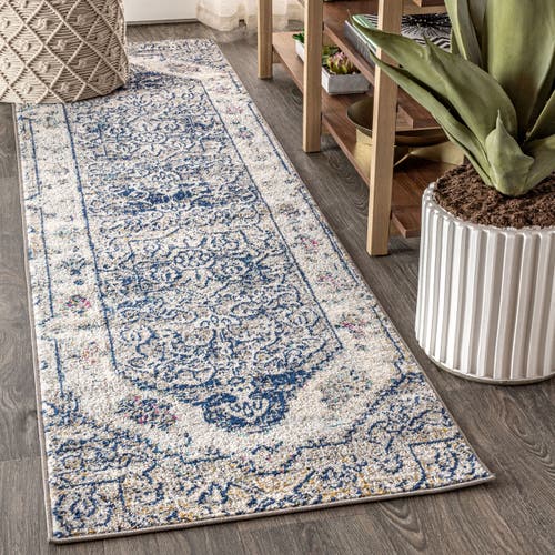 Jonathan Y Modern Persian Boho Vintage Area Rug In Cream/blue