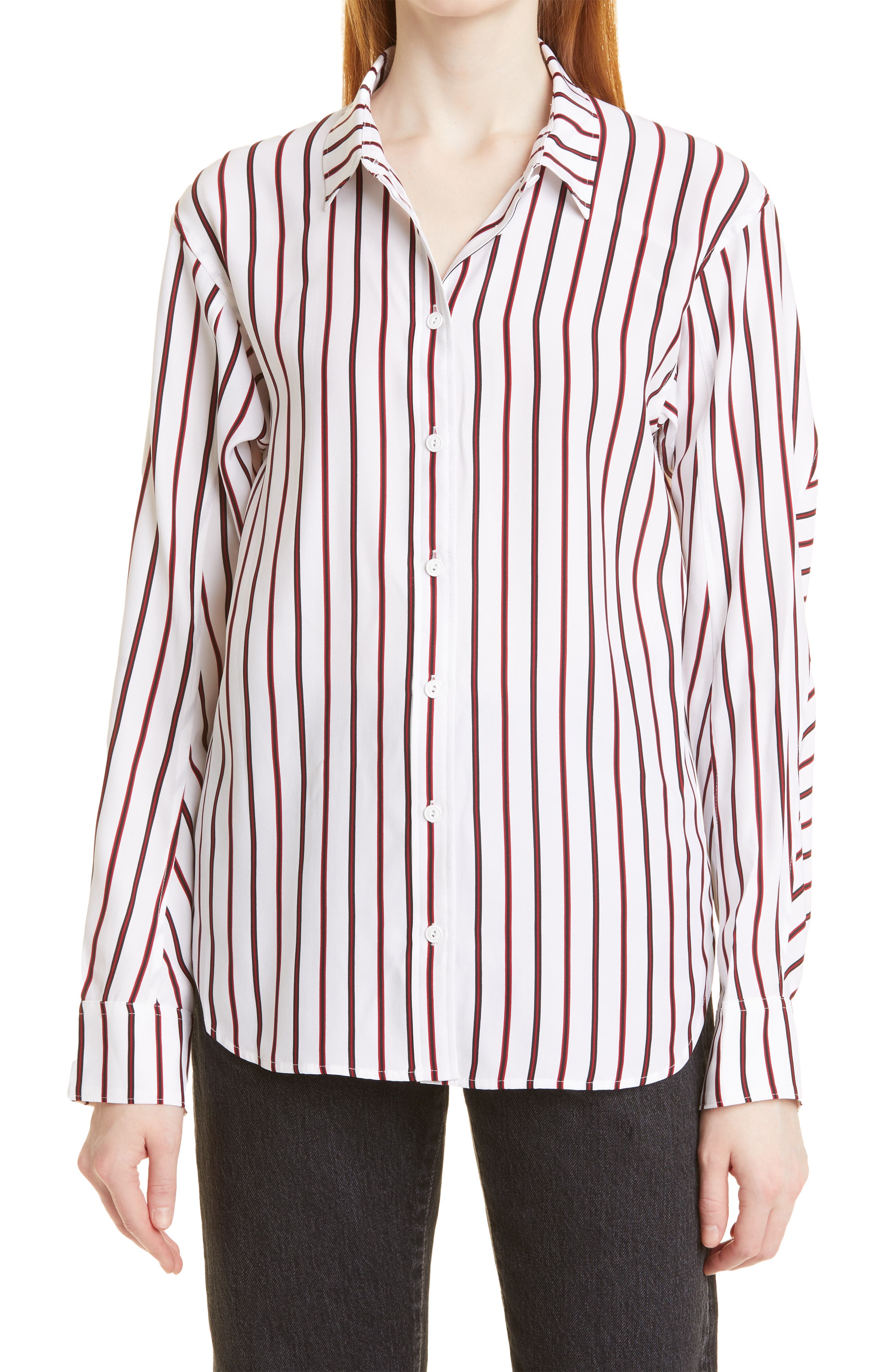 red striped tops womens