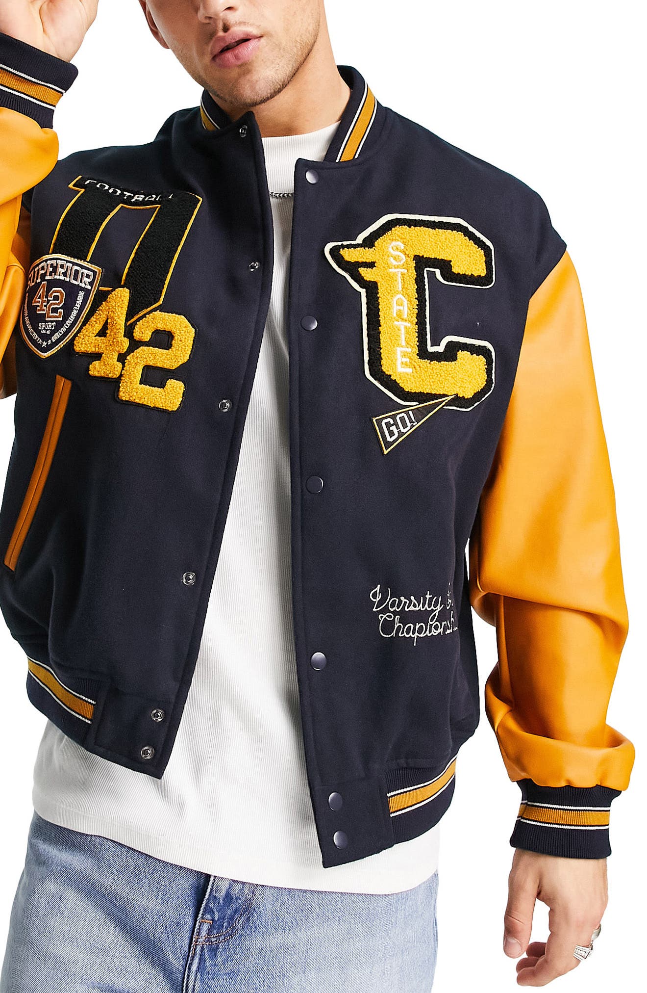 Outerstuff NCAA teen-boys Letterman Varsity Jacket 