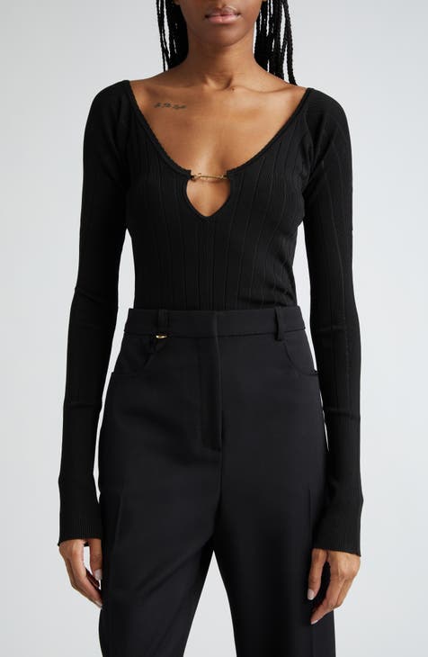 Buy Cami Nyc Wo Bette Silk Lace-sleeve Bodysuit - Black At 75% Off