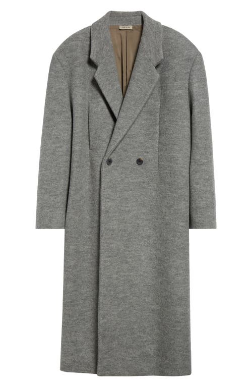 Fear of God Relaxed Boiled Virgin Wool Double Breasted Overcoat in Light Grey 