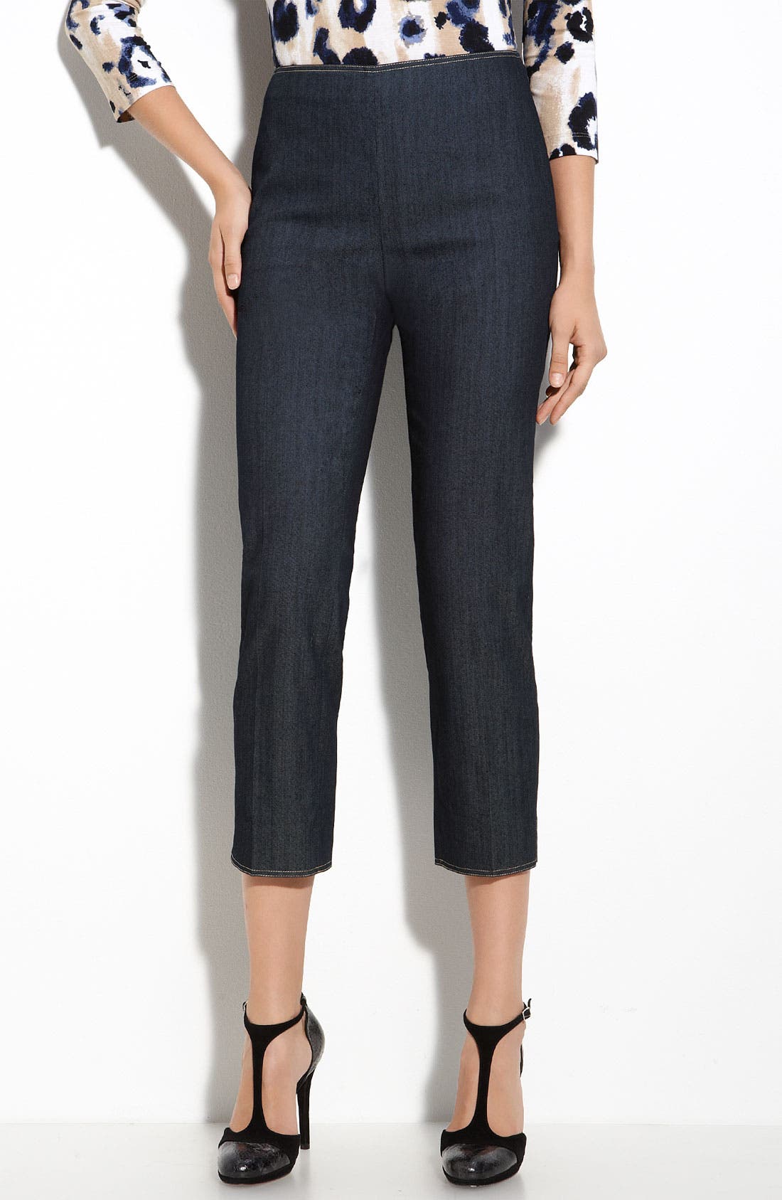 lightweight denim capris