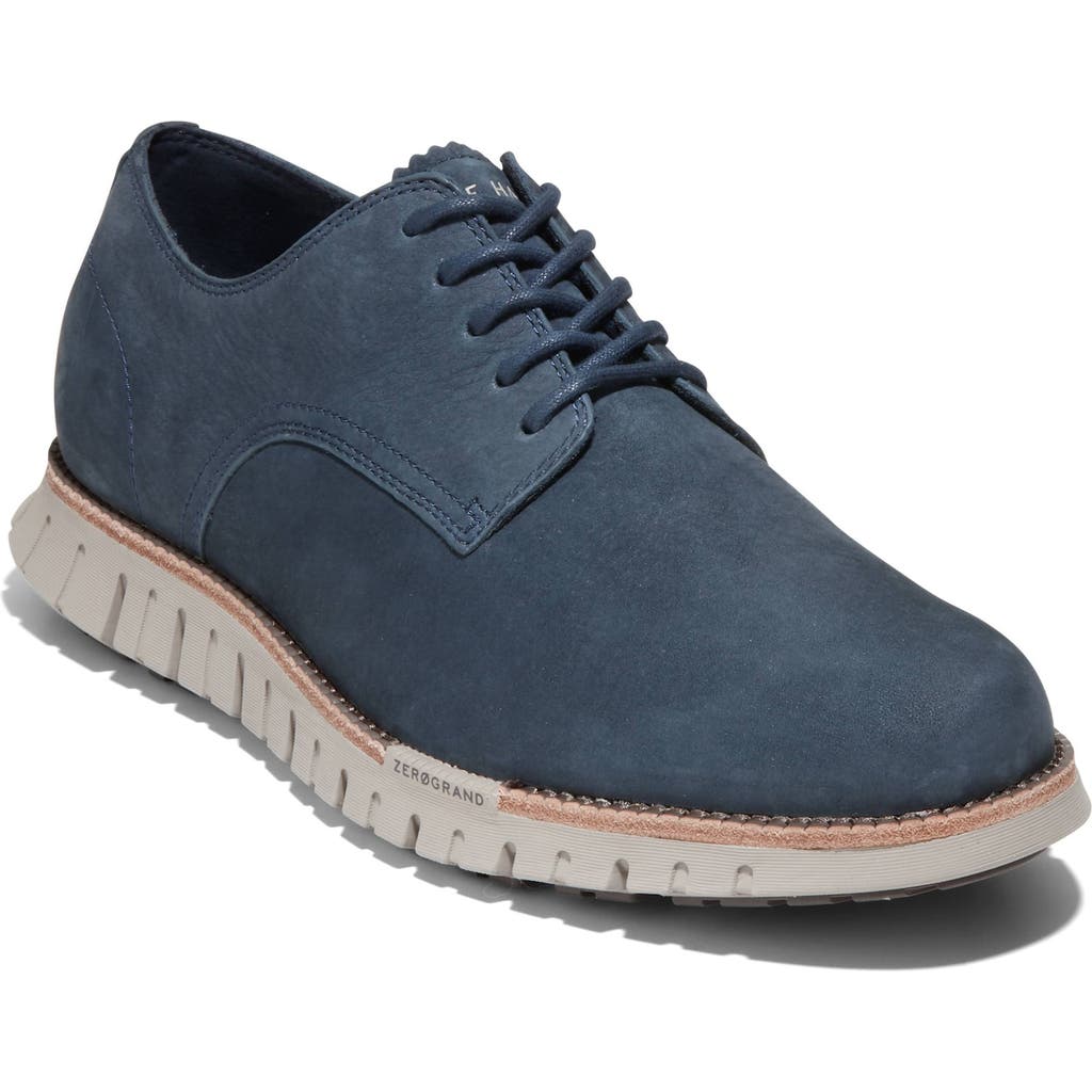 Cole Haan Zerogrand Remastered Plain Toe Derby In Blue