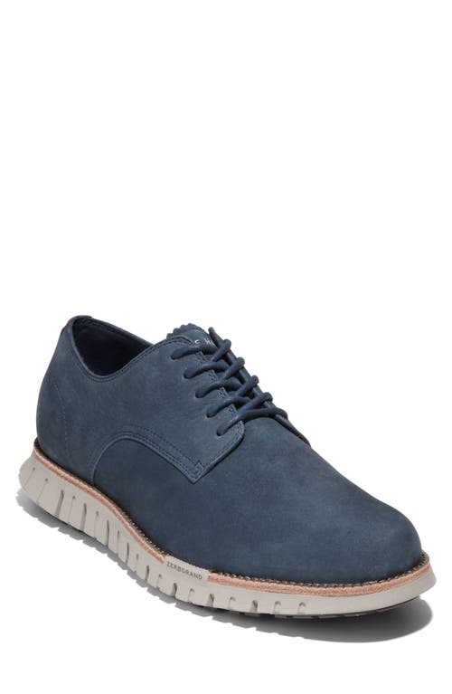 Shop Cole Haan Zerogrand Remastered Plain Toe Derby In Navy Blazer/paloma