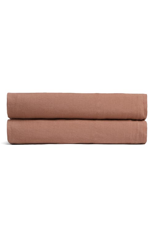 Parachute Linen Fitted Sheet in Clay at Nordstrom, Size Twin