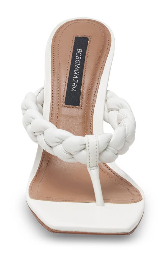 Shop Bcbgmaxazria Bella Leather Sandal In Optic White