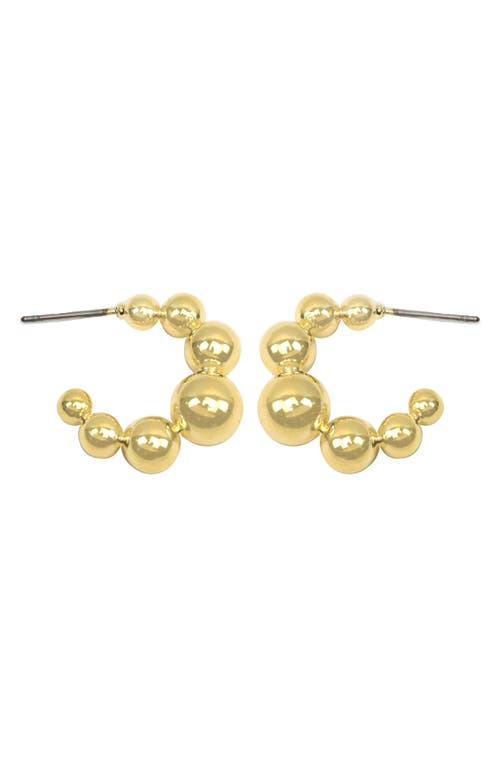 Shop Panacea Beaded Hoop Earrings In Gold