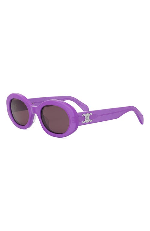 Celine Triomphe 52mm Oval Sunglasses In Pink