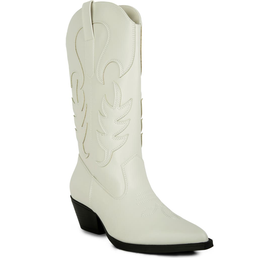 London Rag Ponsies Western Boot In Ecru