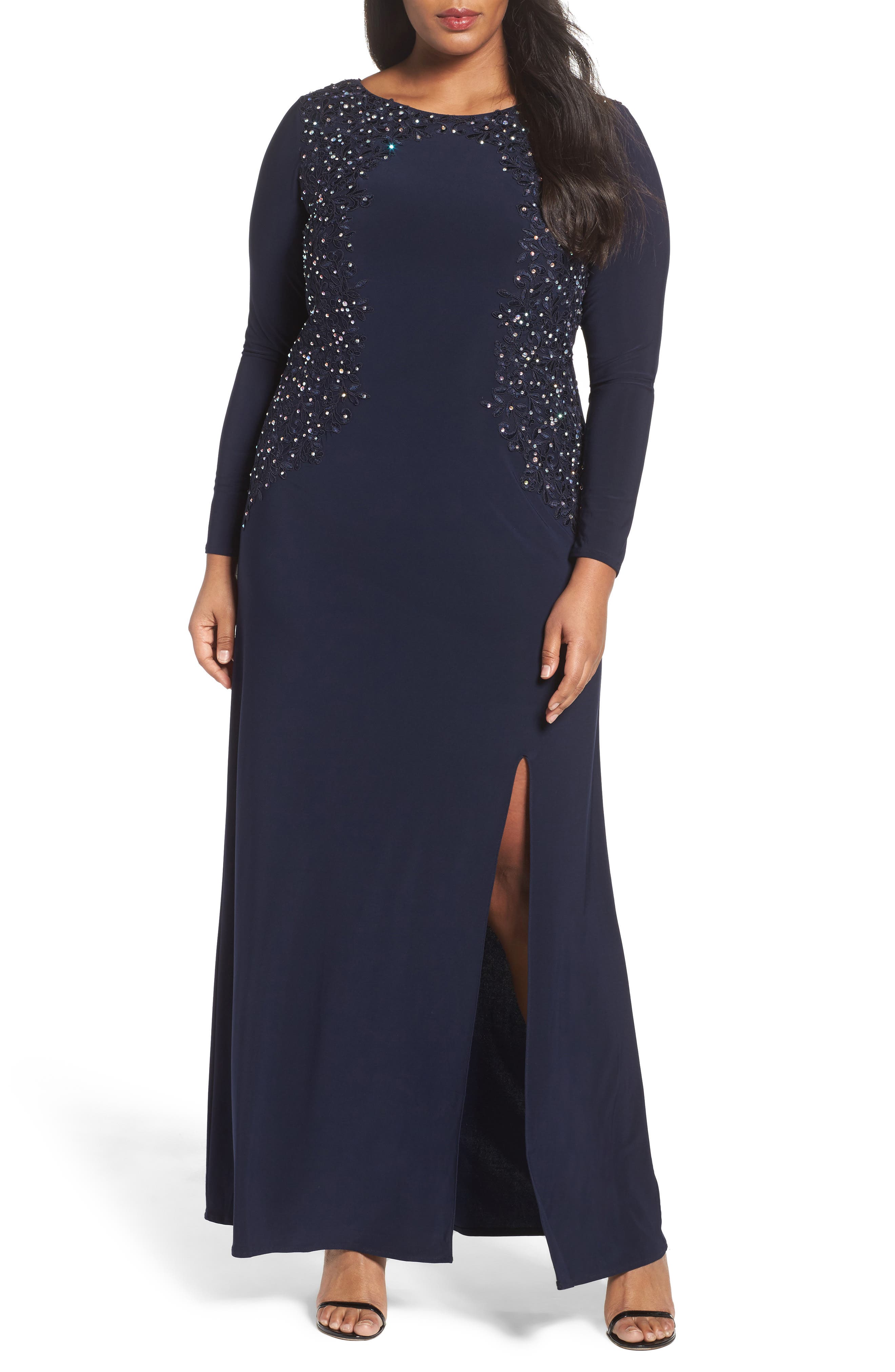 Alex Evenings Embellished ALine Jersey Gown (Plus Size) Nordstrom