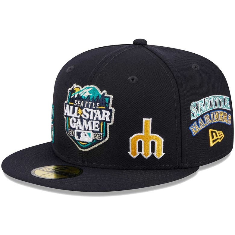 Seattle Mariners New Era Navy 2023 MLB All-Star Game All Over Multi-Patch  59FIFTY Fitted Hat