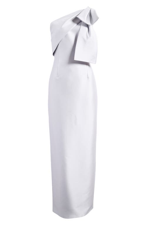 Sachin & Babi Women's Bonnie Bow-embellished Stretch-mikado Gown In Silver