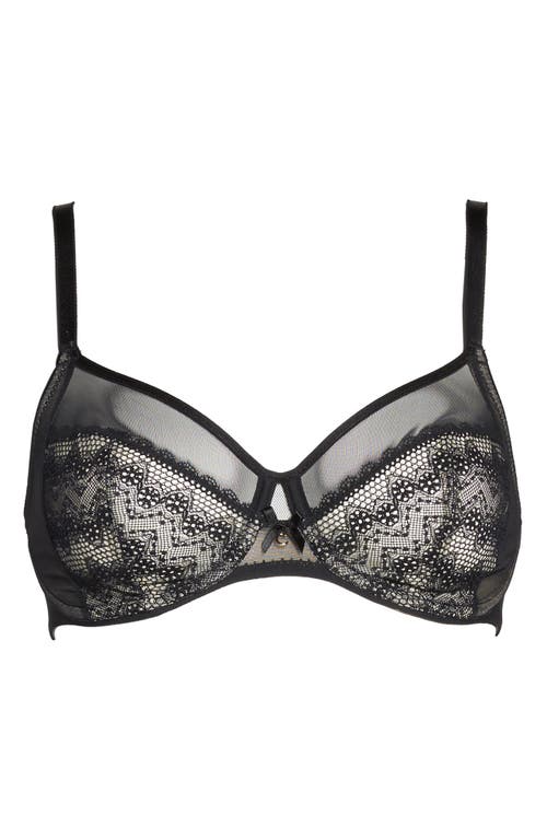 Shop Chantelle Lingerie Revele Moi Perfect Fit Underwire Bra In Black/nude