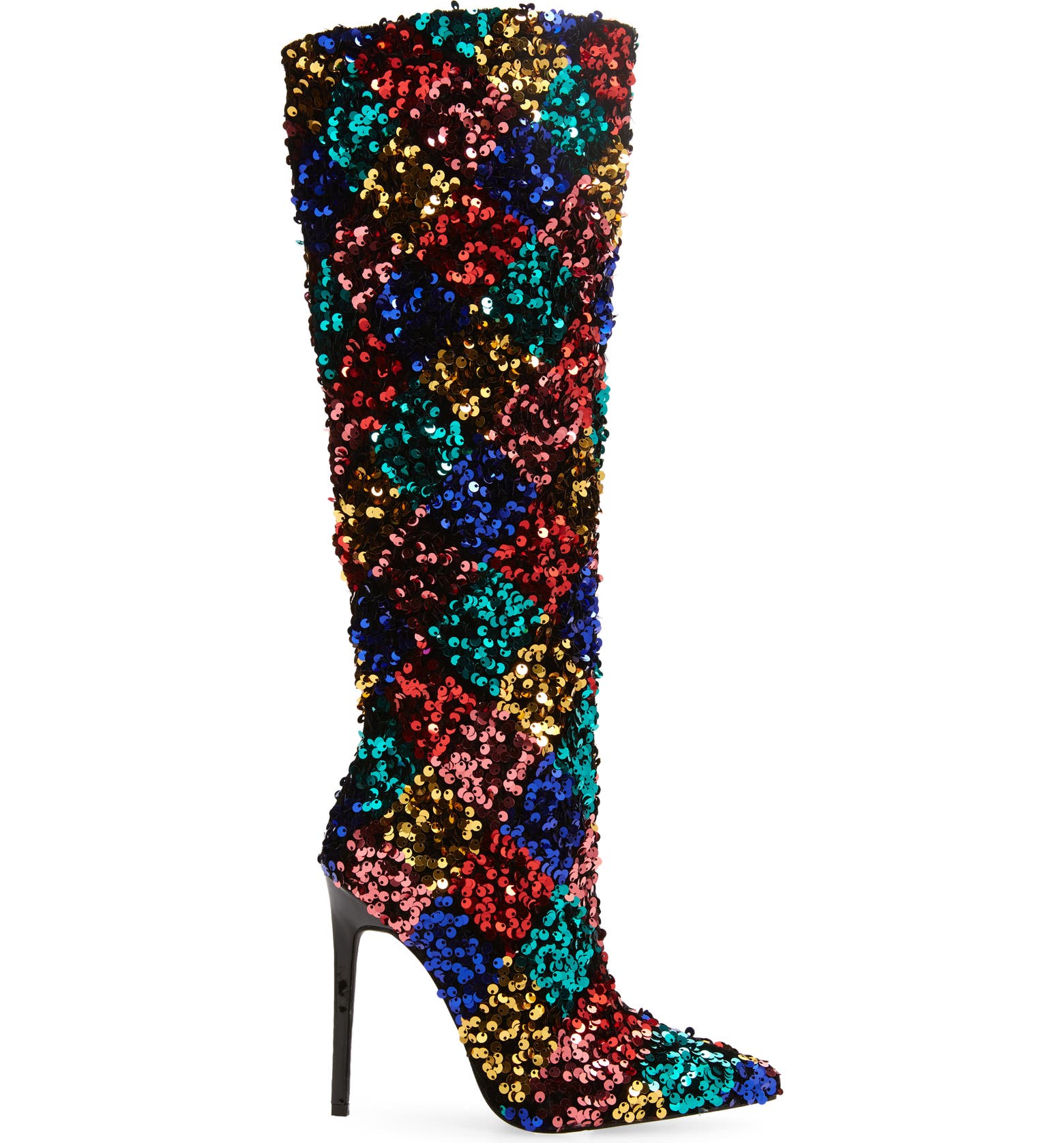 AZALEA WANG Jimena Sequin Stiletto Boot (Women) | Nordstrom