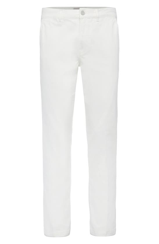 Shop Hudson Classic Slim Straight Leg Stretch Chinos In White