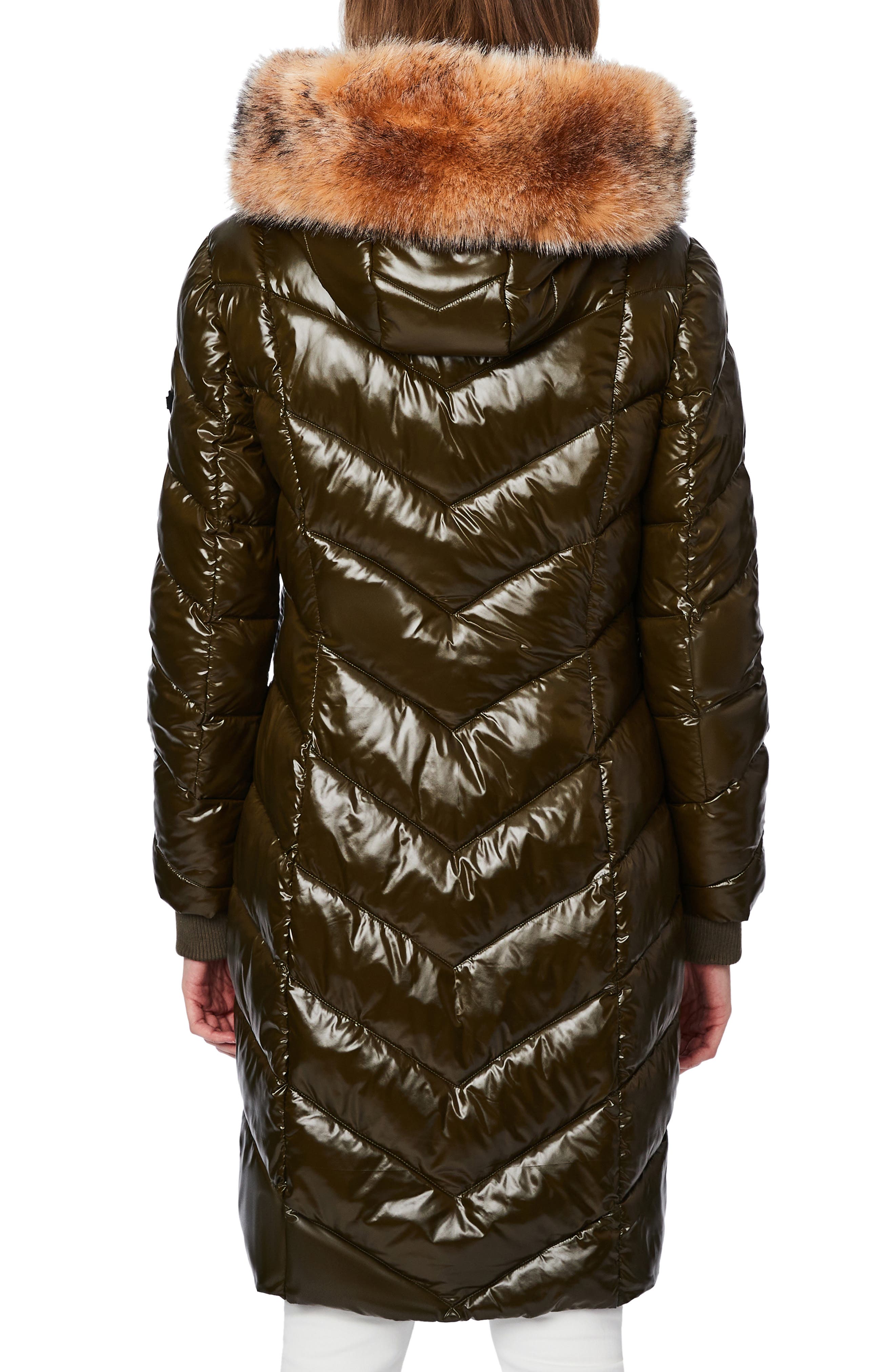 hooded faux wrap coat bernardo