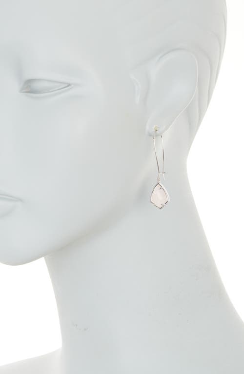 Kendra Scott Carrine Earrings In Rose Quartz/silver