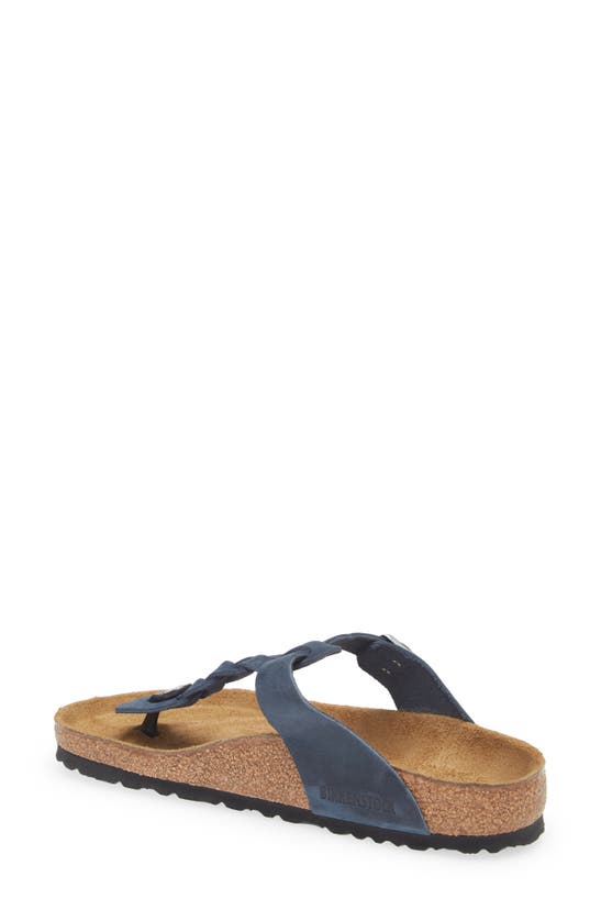 Birkenstock Gizeh Braided Slide Sandal In Navy | ModeSens