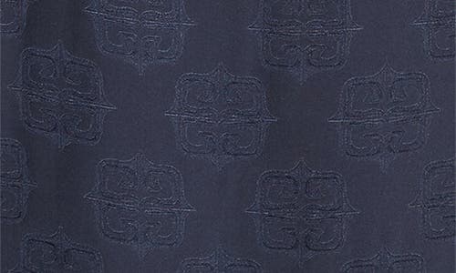 Shop Givenchy 4g Baroque Logo Jacquard Lavallière Midi Dress In Navy