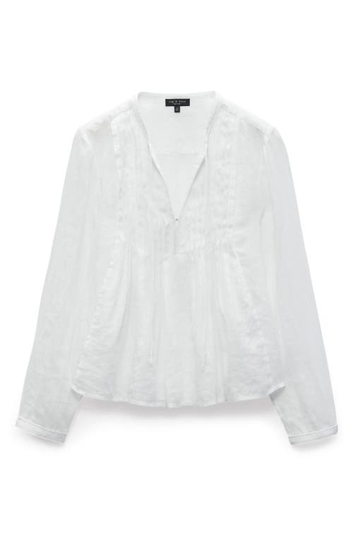 Rag & Bone Amaris Ramie Top White In White