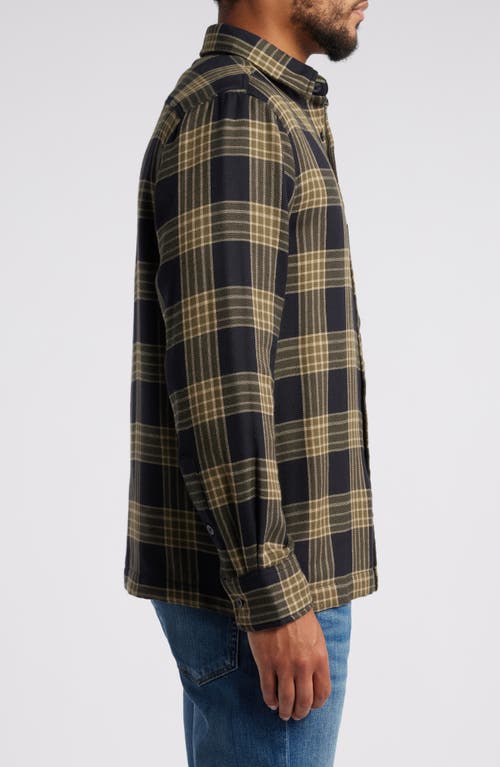 Shop Treasure & Bond Plaid Duofold Button-up Shirt In Black- Olive Sal Plaid