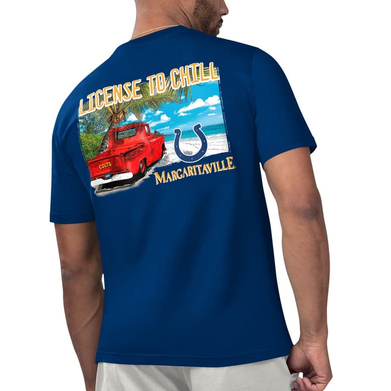 Shop Margaritaville Royal Indianapolis Colts Licensed To Chill T-shirt