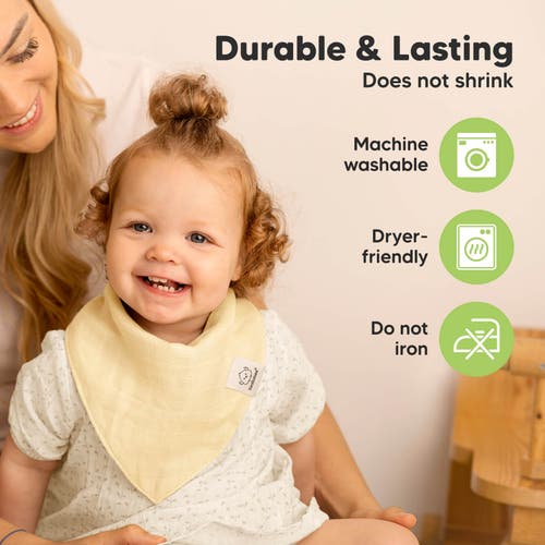 Keababies 8-pack Lumi Muslin Bandana Bibs In Mirage