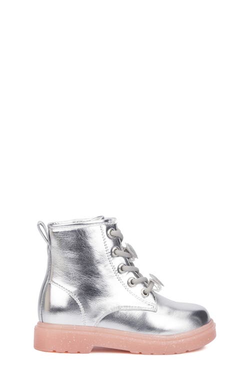 Olivia Miller Kids' Space Case Metallic Boot In Silver