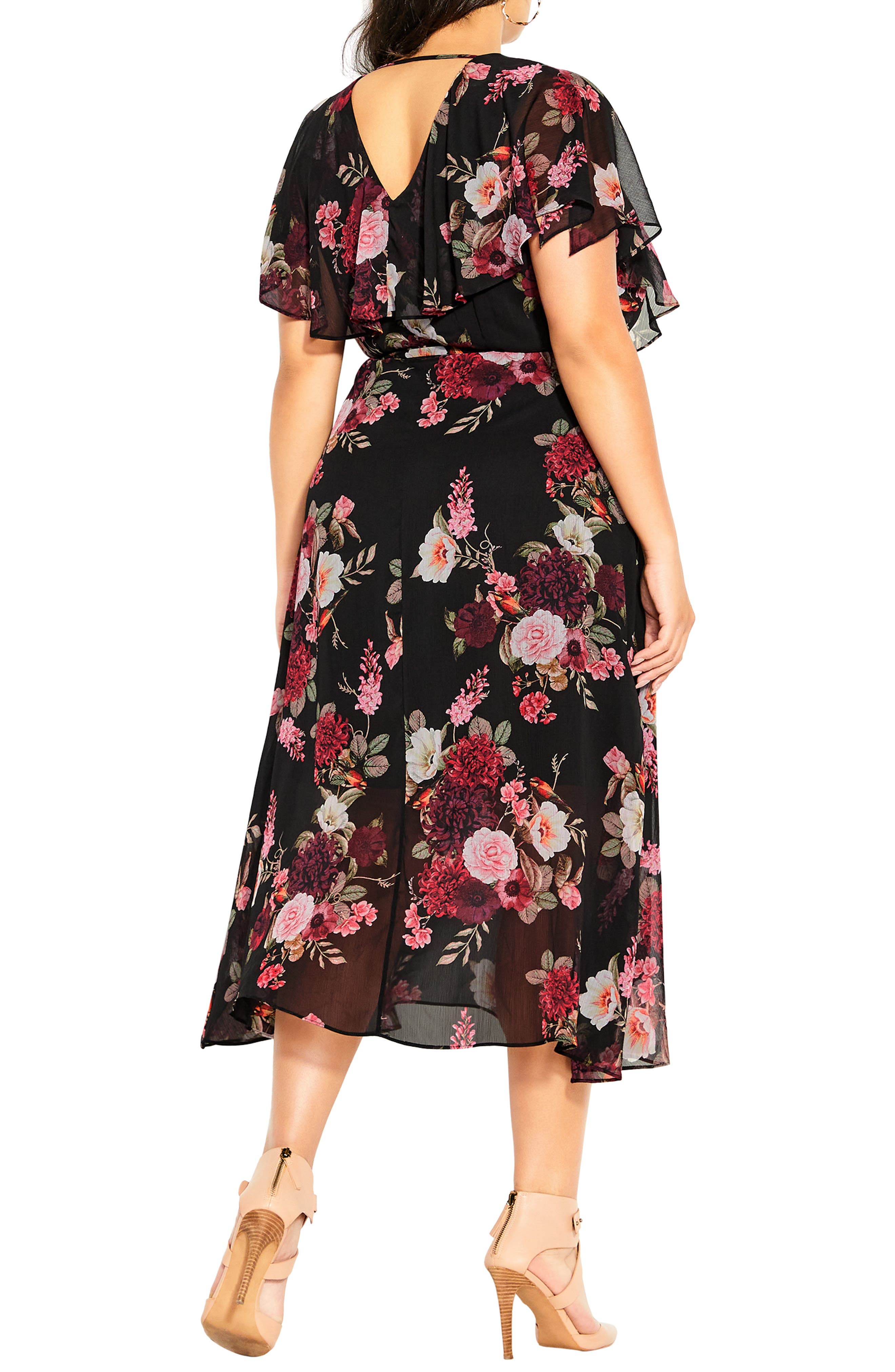 City Chic Paradise Floral Print Faux 