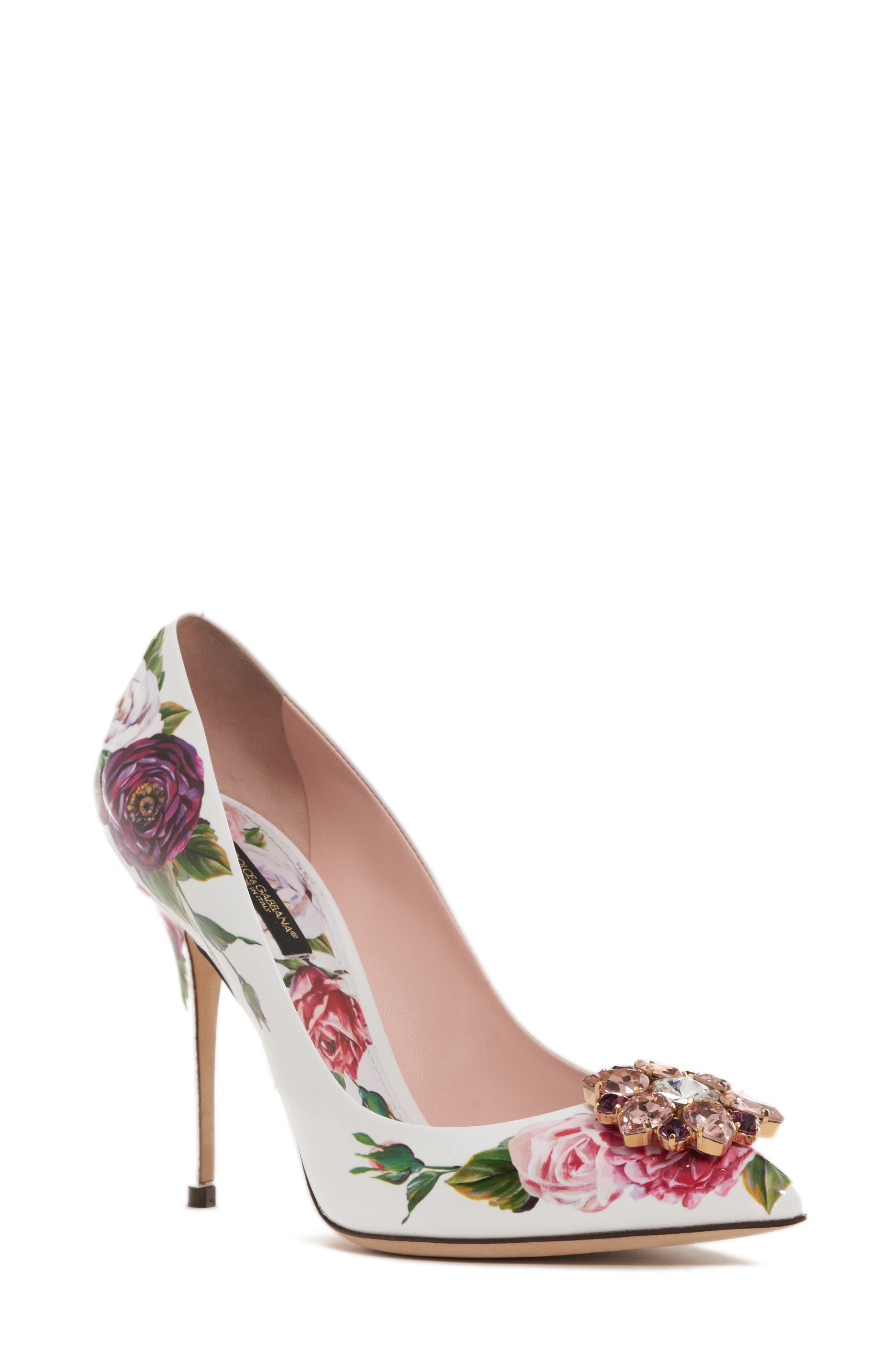 Dolce&Gabbana Crystal Embellished Floral Pump (Women) Nordstrom