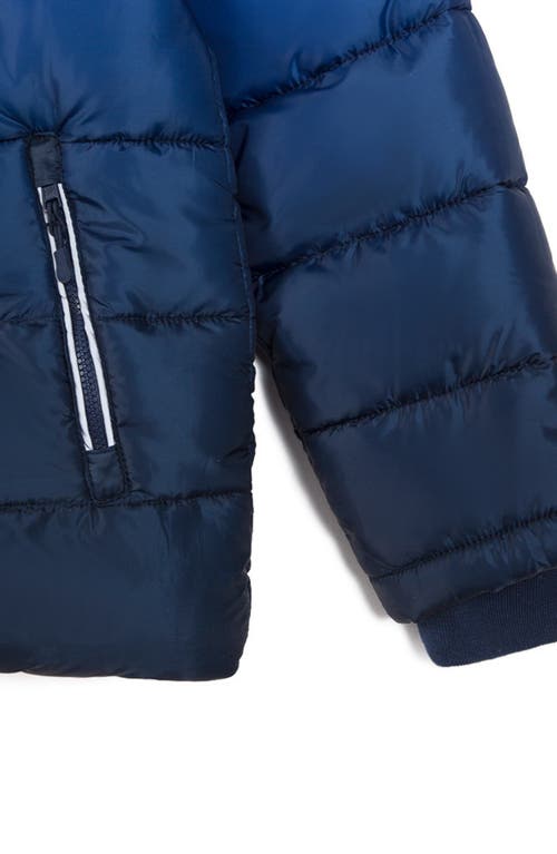 Rokka&rolla Kids' Heavyweight Fleece Lined Puffer Jacket In Blue Gradient