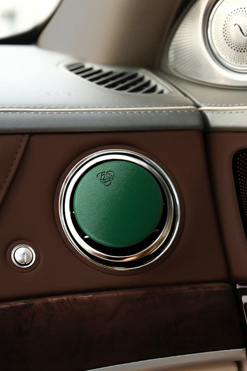 Shop Delfino Oud Green Lambskin Car Diffuser And Insert In Tesla