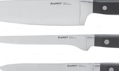 Shop Berghoff International Contempo 5-piece German Steel Knife In Black/silver