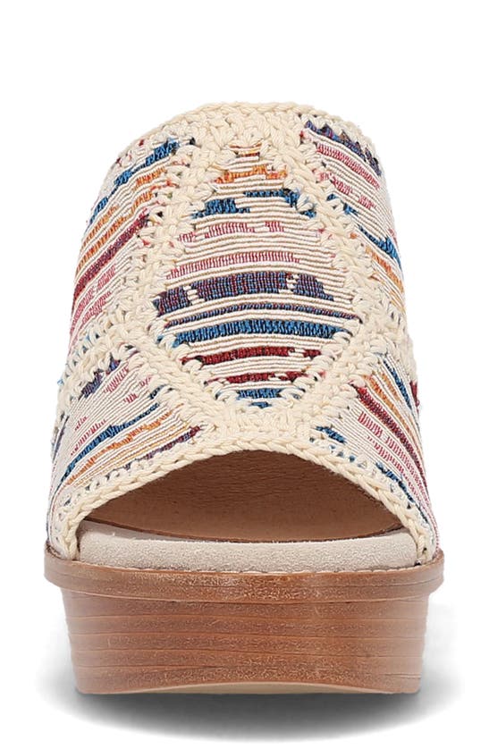 Frye Pipa Crochet Platform Sandal In Ivory Multi