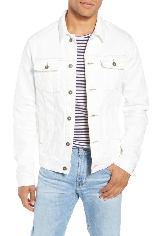 Ag Dart Denim Jacket In 1 Year Neutral White