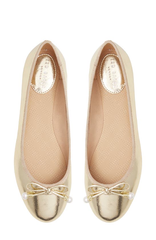 Shop Ted Baker Ava Icon Ballet Flat In Gold