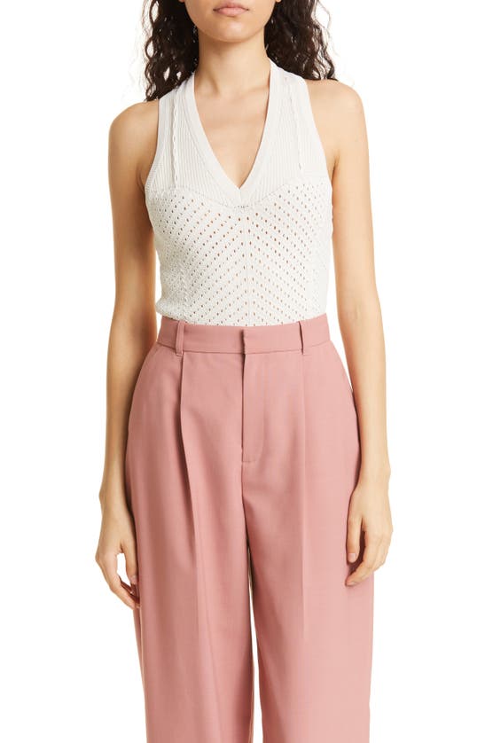 Ted Baker Yensine Open Stitch Sweater Tank In Natural