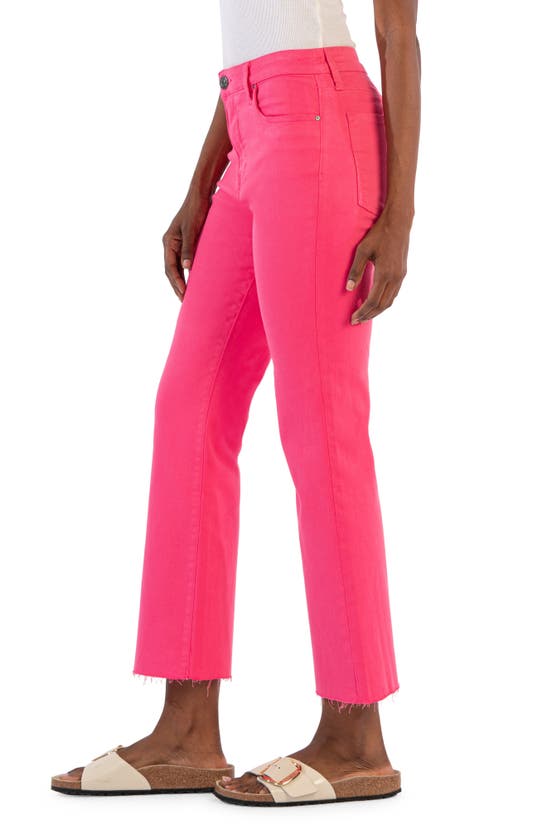 Shop Kut From The Kloth Kelsey High Waist Flare Ankle Jeans In Bubble Gum