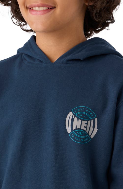 Shop O'neill Kids' Fifty Two Graphic Hoodie In Midnight Navy