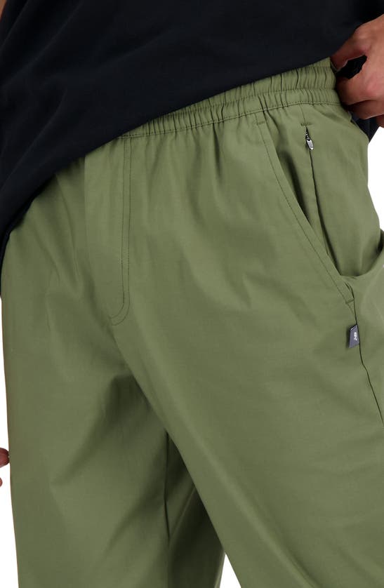 Shop New Balance Icon Straight Leg Twill Pants In Dark Olivine