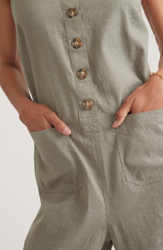 Marine Layer Sydney Beach Sleeveless Jumpsuit In Shadow