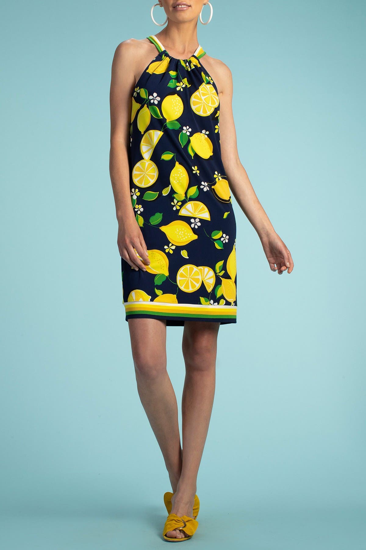 lemon silk dress